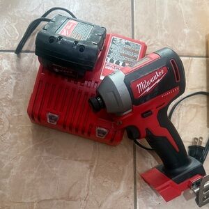 Milwaukee Red and Black Cordless Impact Driver